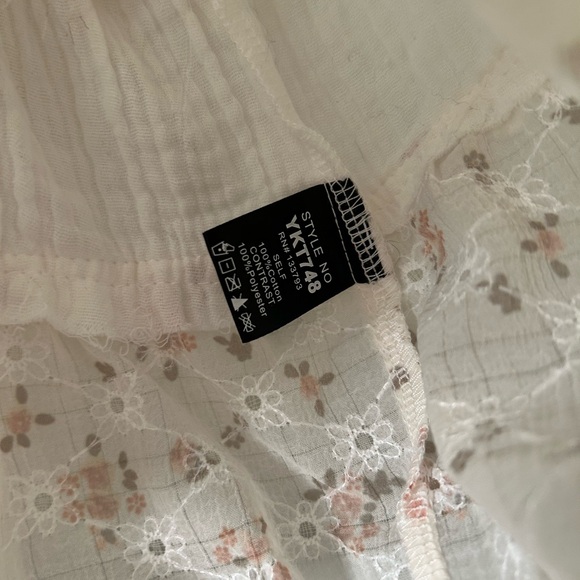 POL Ivory wildflower in Pink and Brown Embroidery size large - Picture 5 of 8